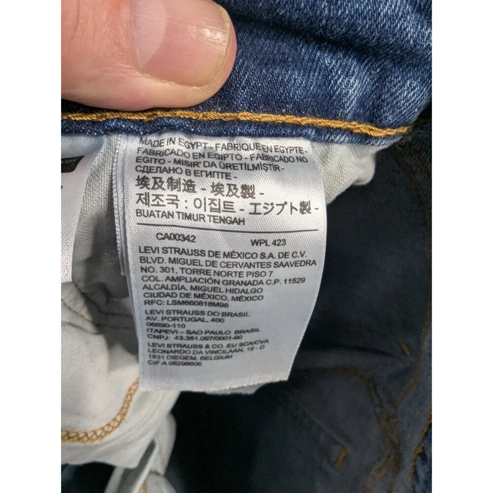Levis 505 Jeans Mens Size 32x34 Blue Classic Straight Comfort Dark Wash Cowboy